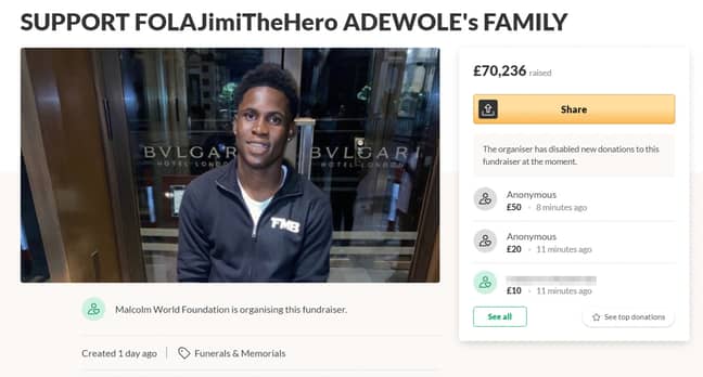 此后，已经开展了一项Gofundme运动，以为Jimi的家人筹集资金。学分：GoFundMe