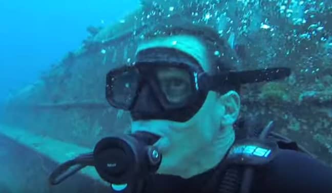 史蒂夫O潜水。图片来源：YouTube/怀德罗卡湾冲浪潜水度假村