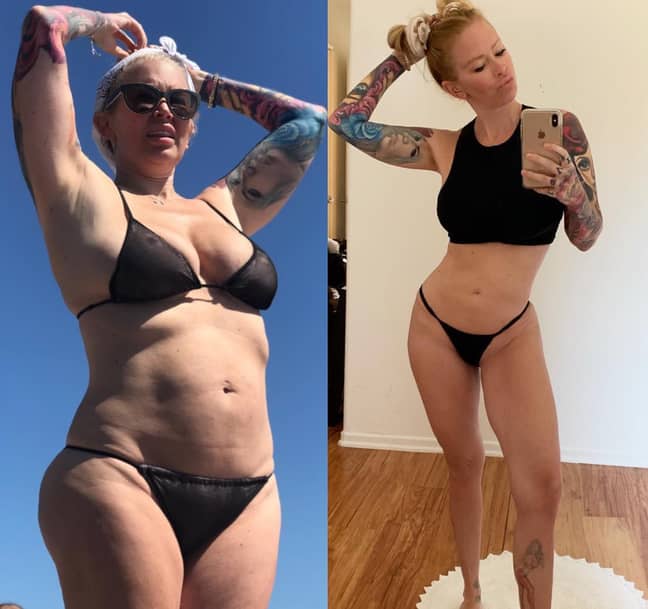 詹姆森（Jameson）定期在她的Instagram上发布身体转换图片。学分：Instagram/Jenna Jameson