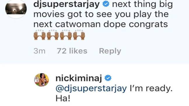 Nicki Minaj的推文。信用：推特