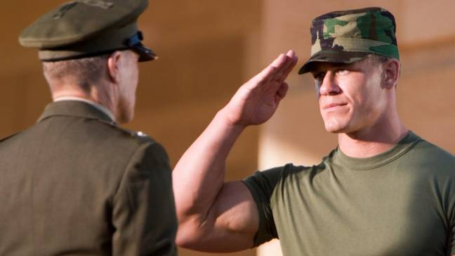约翰·塞纳（John Cena）在“海军陆战队”中。信用：WWE