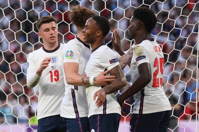 英格兰在2020年欧洲杯半决赛中击败丹麦。信贷：PA