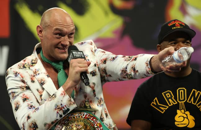 泰森·弗里（Tyson Fury）在击​​败了Deontay Wilder并成为WBC重量级冠军之后。信用：PA