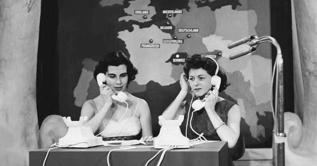 Eurovision 1957演示者和她