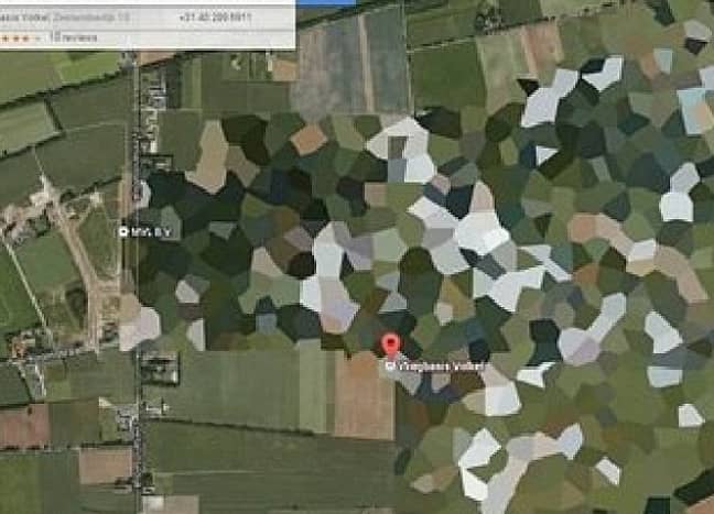 沃尔克尔空军基地已被掩盖。信用：Google