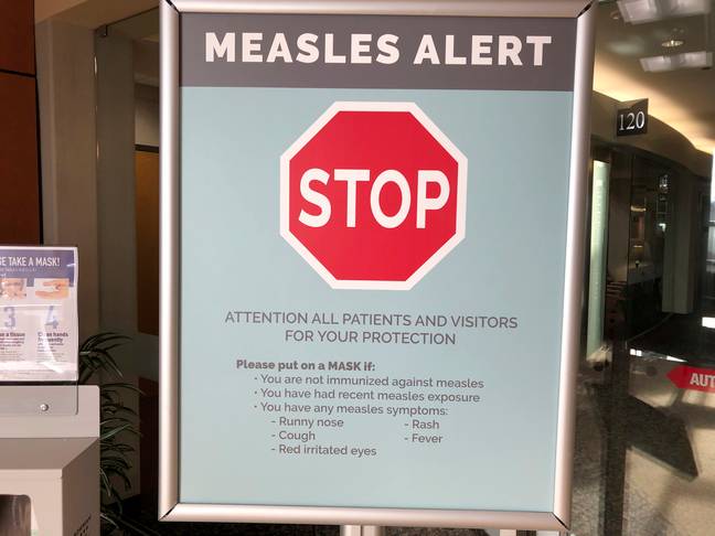 华盛顿州最近发生了一场大麻疹爆发。信用：PA