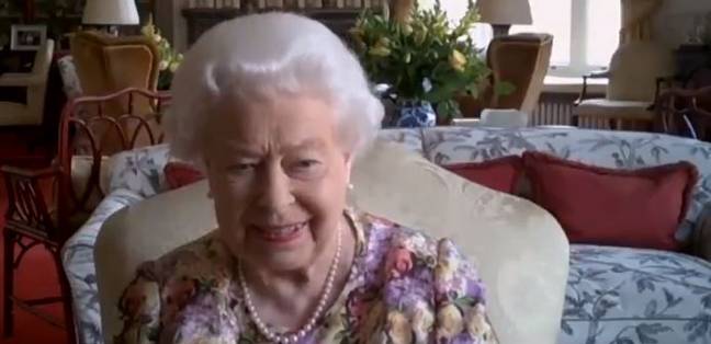 女王参加了视频通话。信用：Twitter / @ Royalfamily
