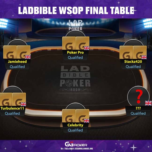 Ladbible WSOP最后桌子剩下的一个座位