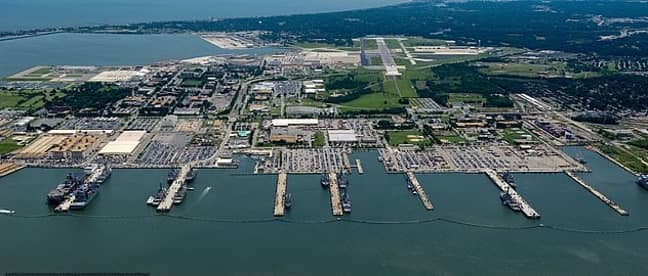 弗吉尼亚州诺福克的海军基地。信用：诺福克海军站