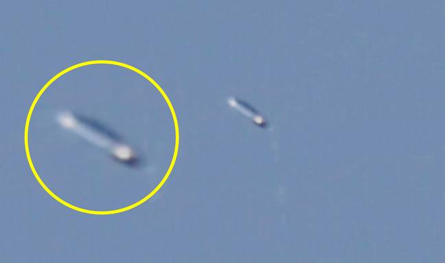 一个男人拍摄了他所说的是靠近他家的不明飞行物。信用：肯尼迪新闻和媒体必威备用网