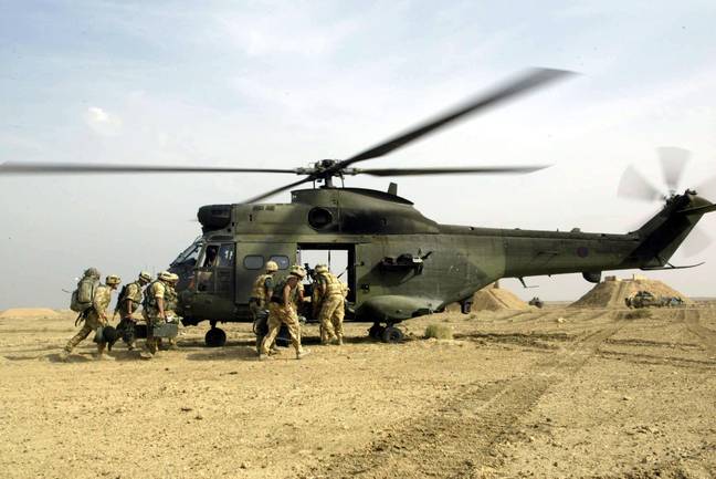 2011年5月22日，英国军队将伊拉克留给伊拉克。信贷：PA