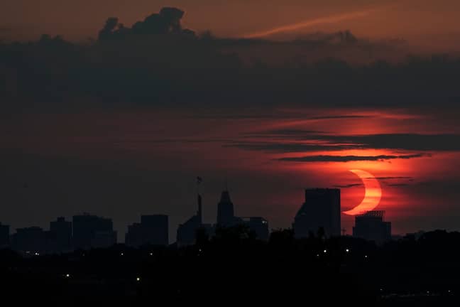 今天在巴尔的摩拍摄了eclipse。信用：PA