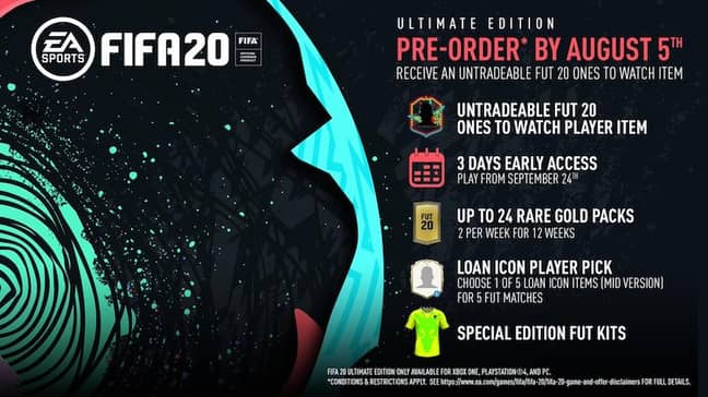 FIFA 20 Ultimate Edition Credit：EA