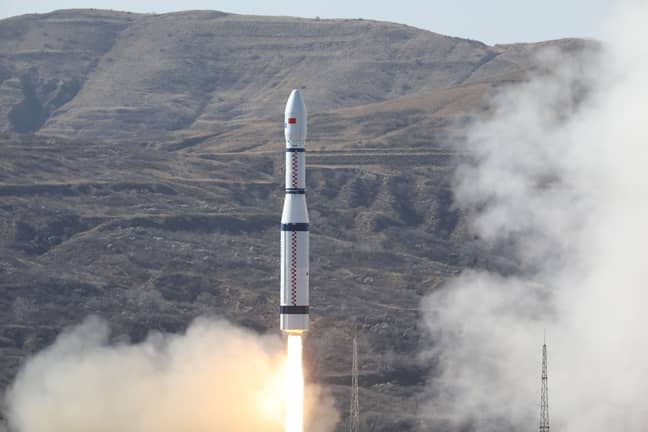 该卫星由长3月6日的火箭携带。学分：Zheng Taotao/Xinhua通过PA