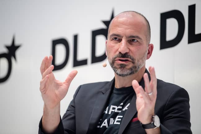 Uber首席执行官Dara Khosrowshahi在创新会议上发表讲话。信用：PA