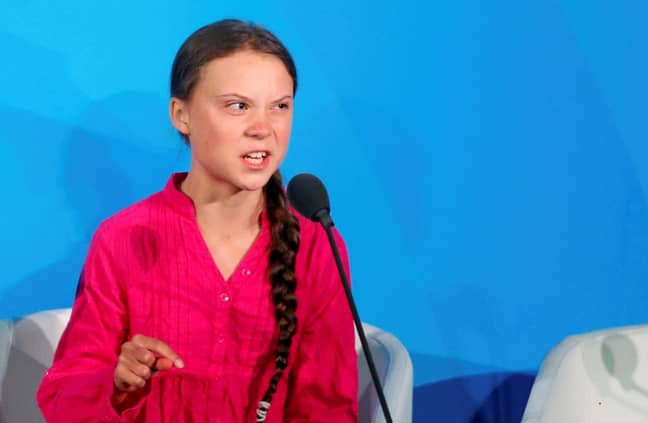 格雷塔·敦伯格（Greta Thunberg）上周在联合国大会举行的气候行动峰会上讲话。信用：PA