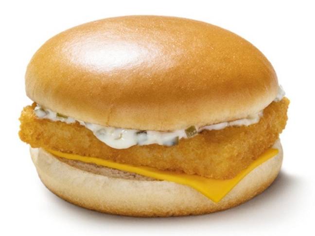麦当劳的圆角-O-FISH BURGERS的信用：麦当劳