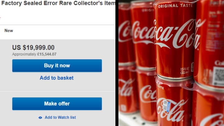 女人打开稀有缺陷的饮食可乐可以“价值15,000英镑”