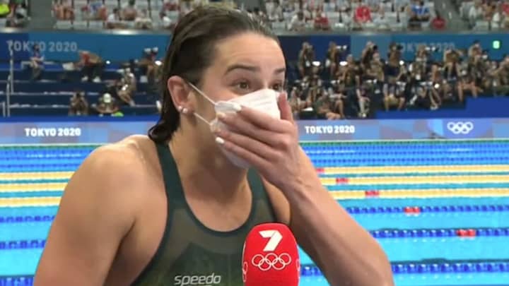 'f ** k是的：澳大利亚游泳者在赢得金后在面试中给予X评级答案
