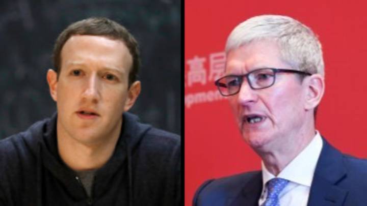 Facebook的马克·扎克伯格（Mark Zuckerberg）回到了苹果首席执行官蒂姆·库克（Tim Cook）的批评