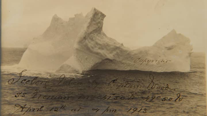 冰山的照片“最有可能”沉没了泰坦尼克号，108年后浮出水面