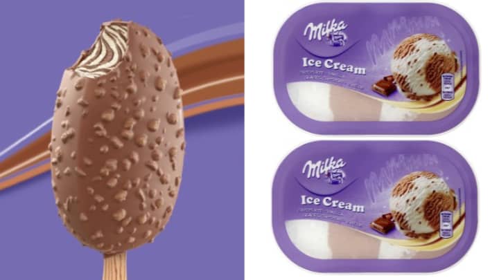 Milka发布了大量新的巧克力冰淇淋