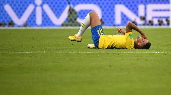 内马尔在世界杯的地板上总共花了14分钟