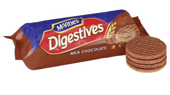 巧克力消化器投票给英国最喜欢的饼干