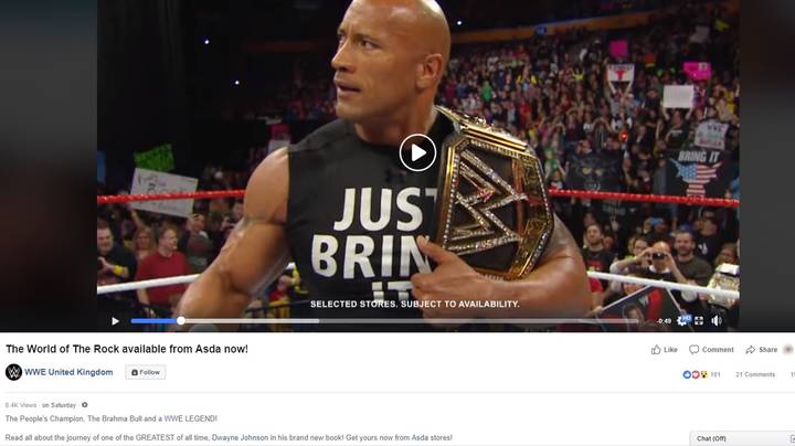 WWE在有关“岩石”的帖子中意外将错误的Dwayne Johnson标记