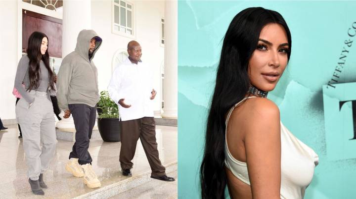 据报道，Kim Kardashian询问了她的工作是乌干达总统“width=