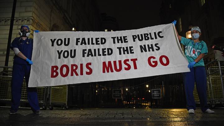 NHS工作人员要求鲍里斯·约翰逊（Boris Johnson）参加唐宁街抗议活动