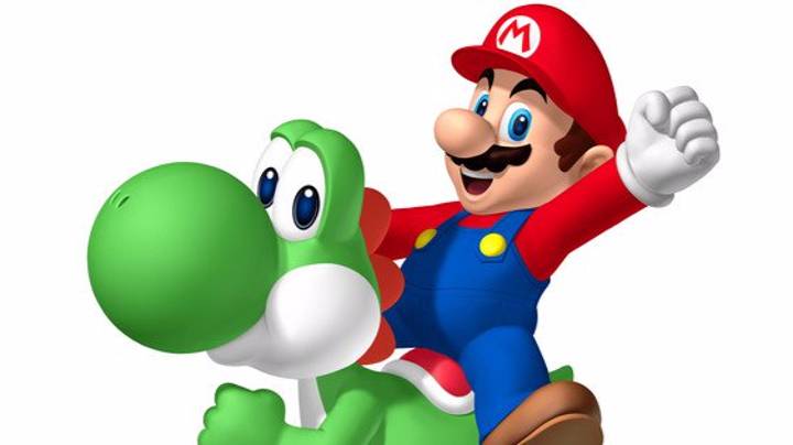 马里奥（Mario）在头上猛击Yoshi，确认任天堂