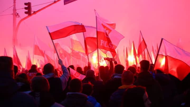 60,000个民族主义者在波兰独立日游行